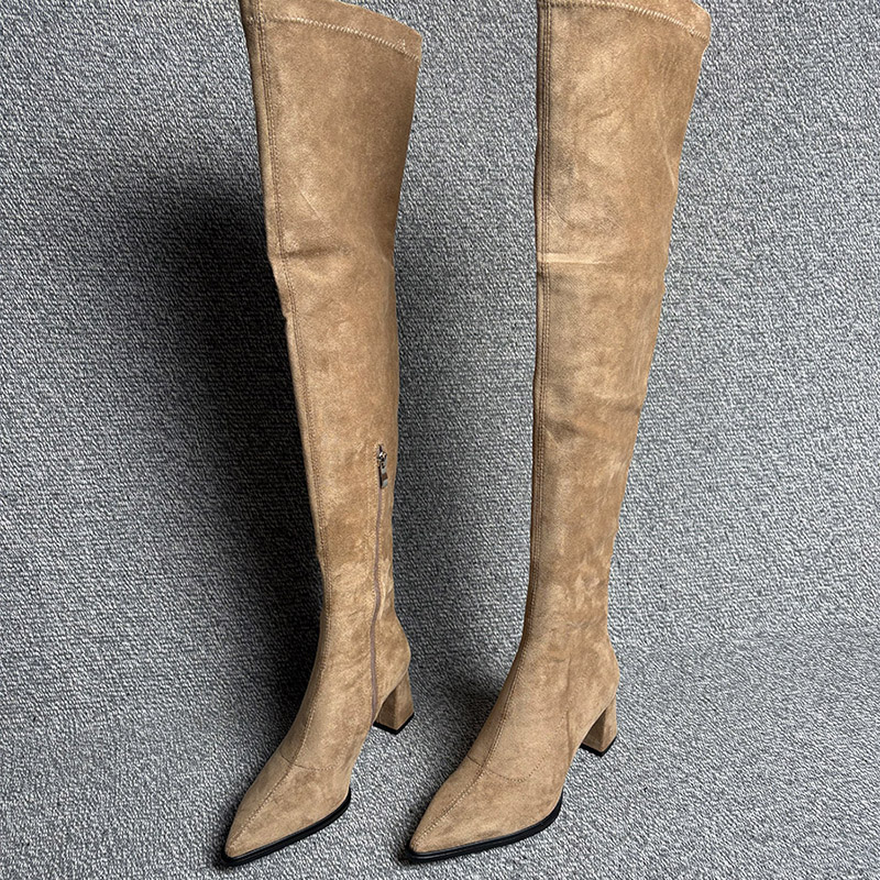 Street Fashion Female - Winter Mode Puntschoen Vrouwen Lange Over