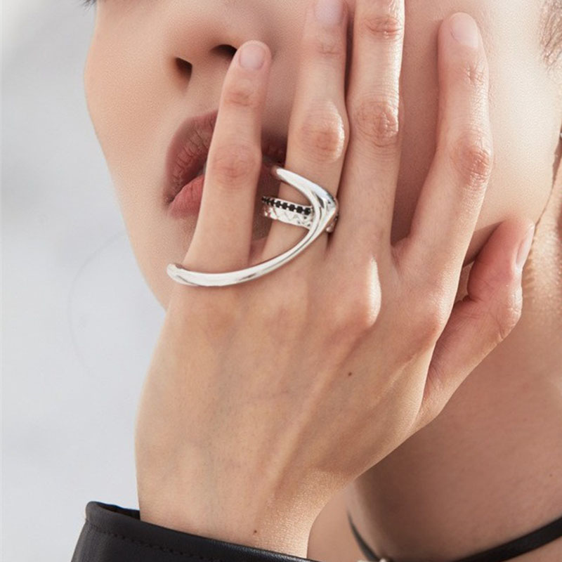 Street Fashion Rings - Ventfille 925 Sterling Zilveren Zirkoon Dubbellaagse
