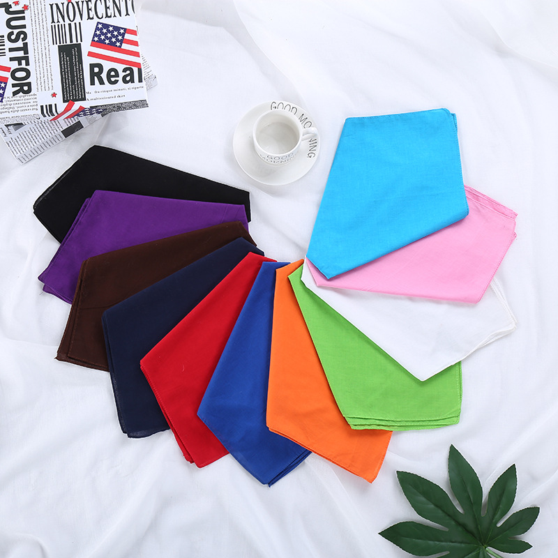 Street Fashion Hip Hop - Hoofddoek Katoen Effen Kleur Rood Wit