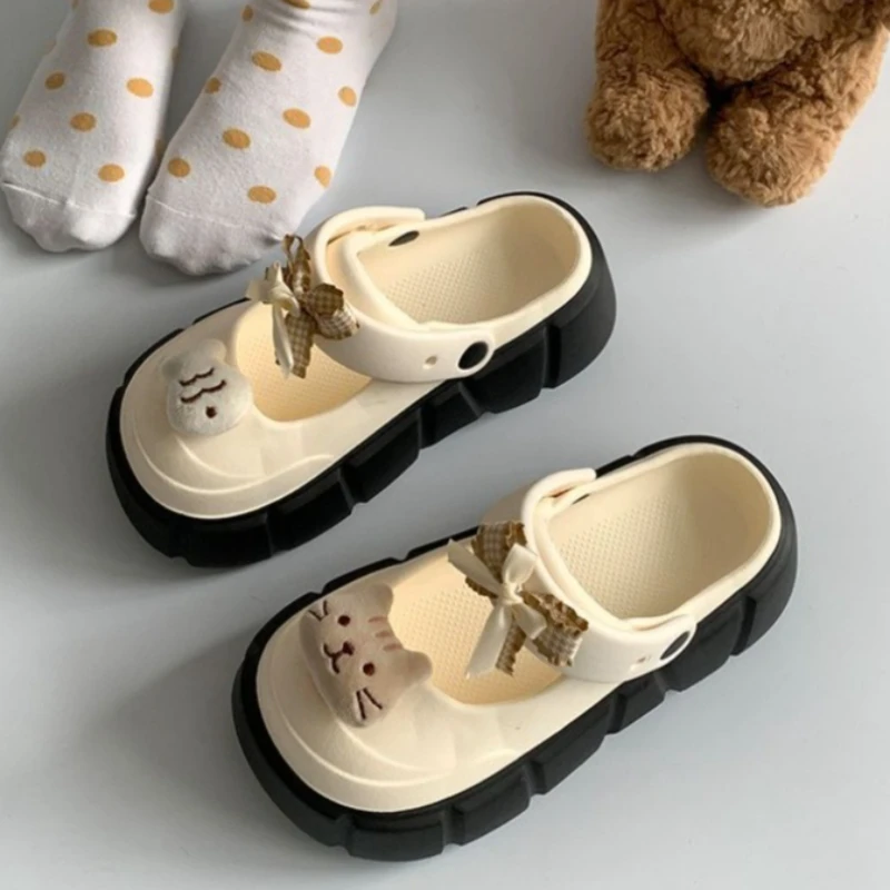 Street Fashion Female - Nieuwe schattige DIY kattenvis mode klompen