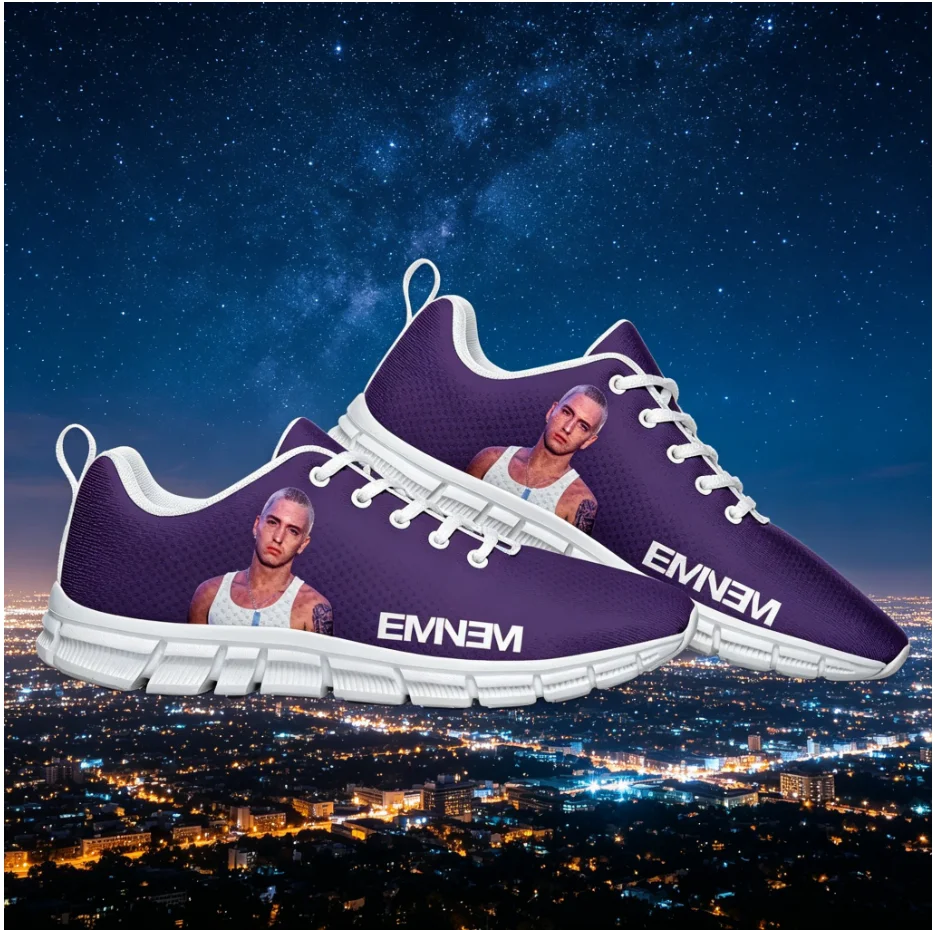 Street Fashion Hip Hop - Eminem Custom High Top Sneakers Hip