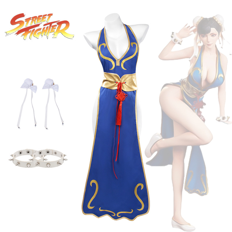 Street Fashion Anime - Nieuw Street Fighter Chunli Cosplay Kostuum,