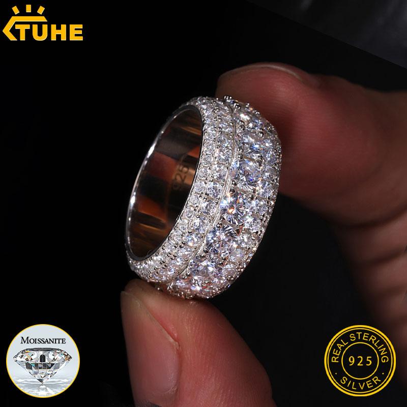 Street Fashion Rings - TUHE Unisex Iced Out Moissanite herenringen