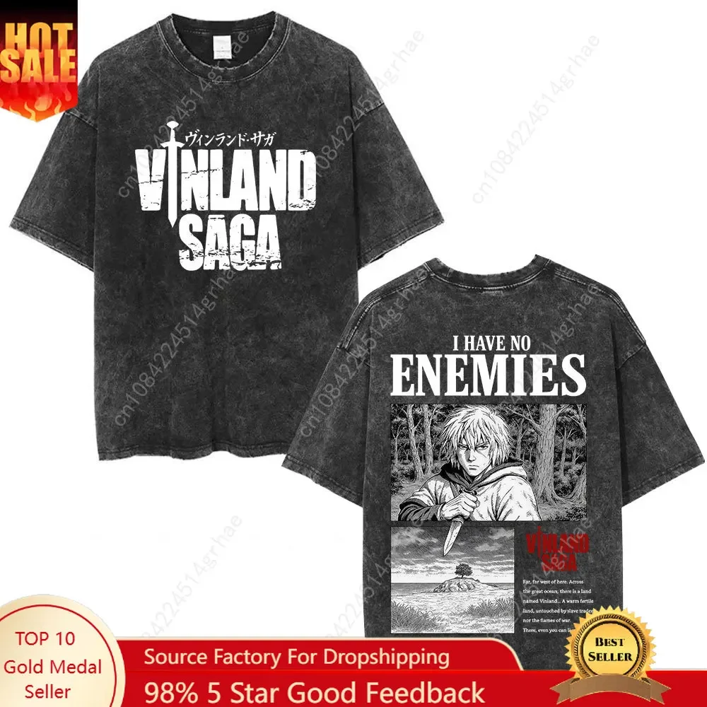 Street Fashion Anime - Vintage Gewassen Anime Vinland Saga Thorfinn