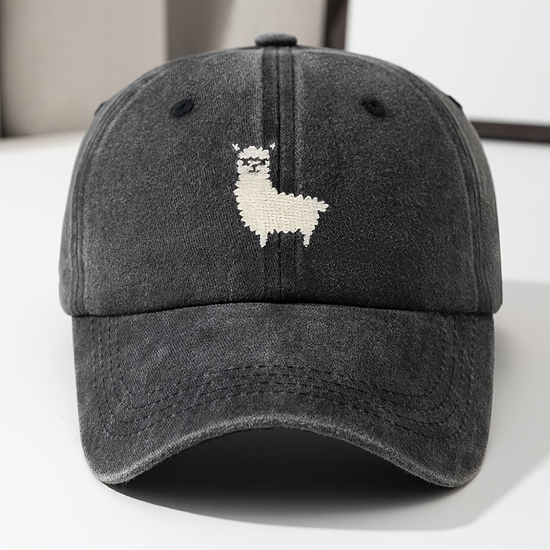 Bucket Hat Embroidered - Leuke honkbalhoed met schapenpatroon voor mannen