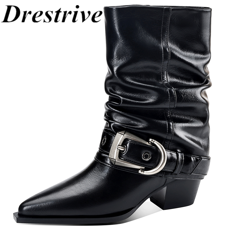 Street Fashion Winter 2026 - Drestrive 2026 Handgemaakte Dames Enkellaarsjes met