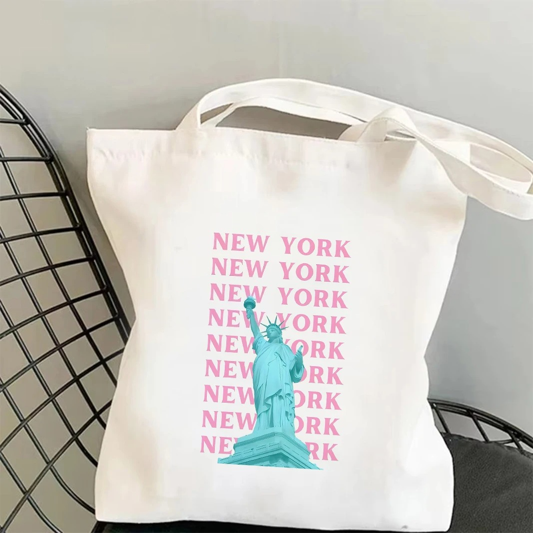 Tote Bag Canvas Print - Chicago London Eiffeltoren grafische draagtas Wereldstad