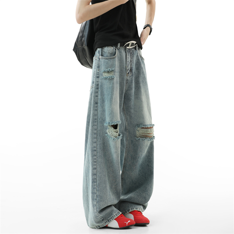 Street Fashion Fall 2025 - Gescheurde jeans heren 2025, herfst nieuwe