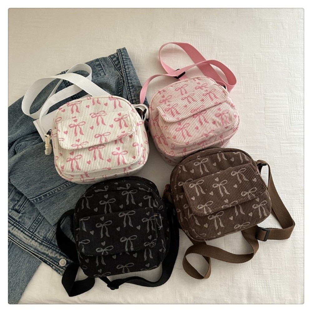 Girl Fashion Street - Vrouwen Corduroy Kleine Schoudertas Tiener Meisje