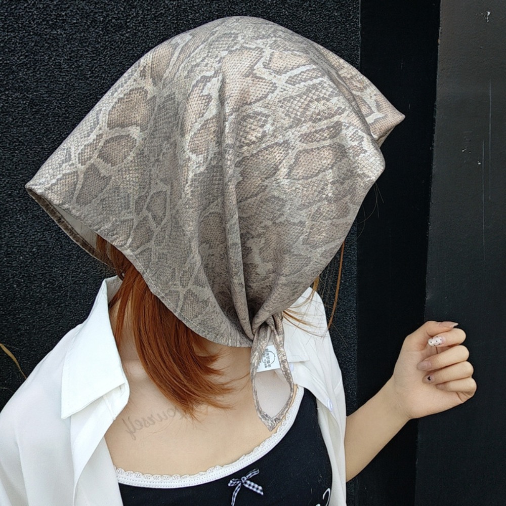 Street Fashion Types - Hoofddeksels Y2K Slangenprint Haarsjaal Zachte Hip
