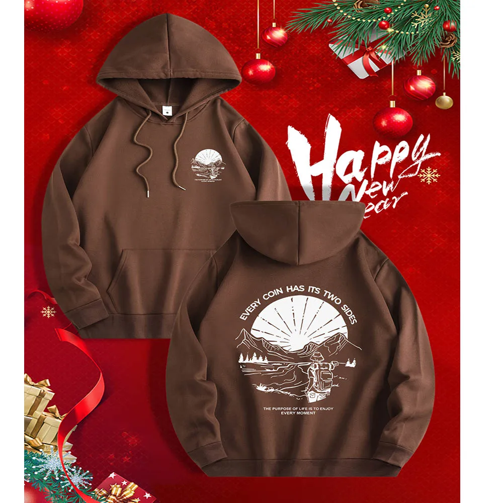 Street Fashion Culture - Unisex streetwear hoodie met outdoor-wandelprint, een