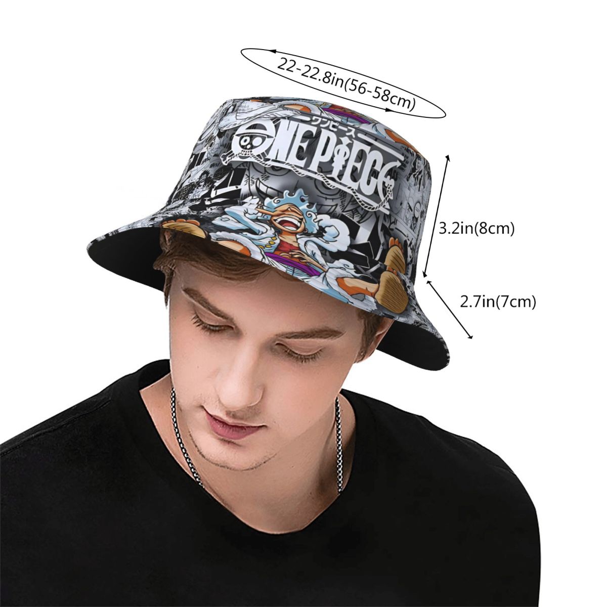 One Piece Monkey D Luffy Gear  - Bucket Hat Embroidered recensie en prijs