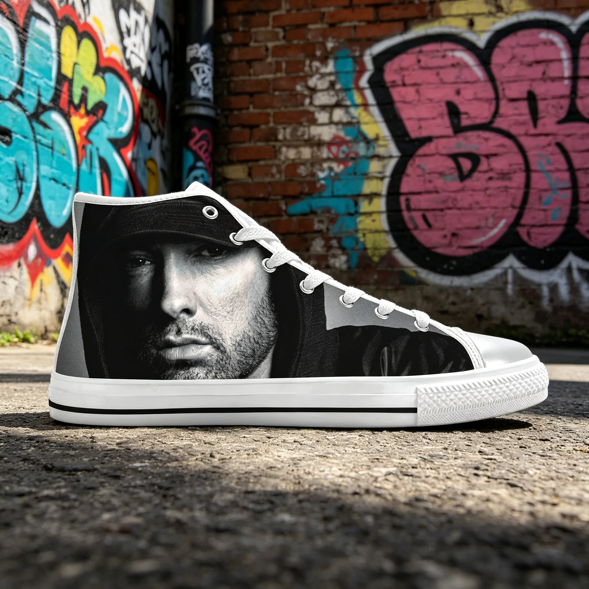Eminem Custom High Top Sneaker - Street Fashion Hip Hop recensie en prijs