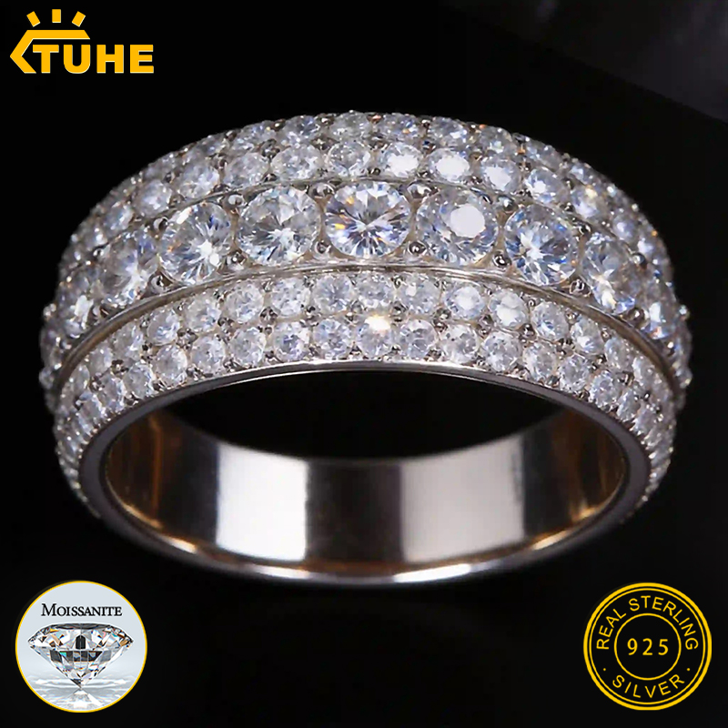 TUHE Unisex Iced Out Moissanit - Street Fashion Rings recensie en prijs