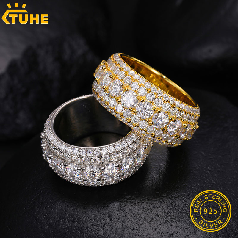 TUHE Unisex Iced Out Moissanit - Street Fashion Rings recensie en prijs