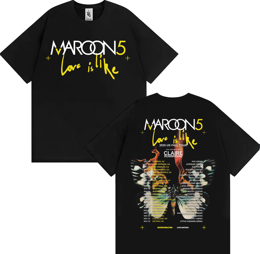 Band Maroon 5 Love Is Like US  - Street Fashion Fall 2025 recensie en prijs