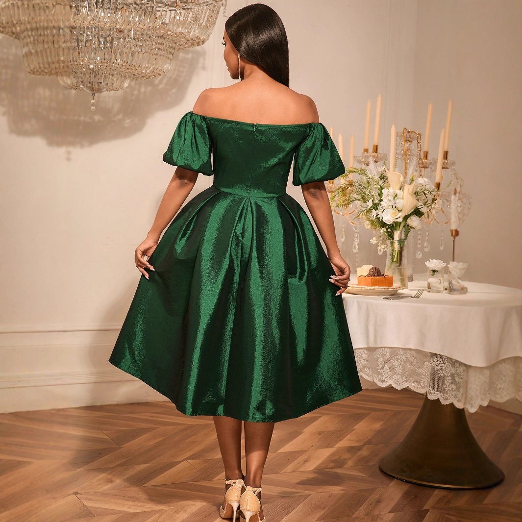 Vrouwen sexy off-shoulder jurk - Street Fashion Taiwan recensie en prijs