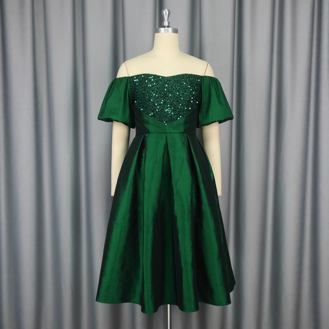 Vrouwen sexy off-shoulder jurk - Street Fashion Taiwan recensie en prijs
