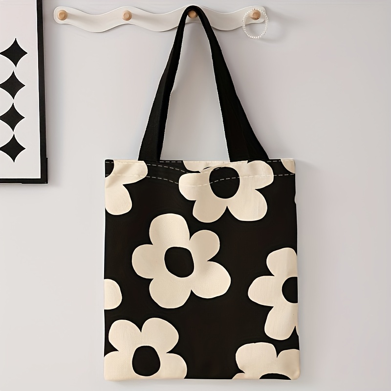 Gele draagtas met bloemenprint - Tote Bag Canvas Print recensie en prijs