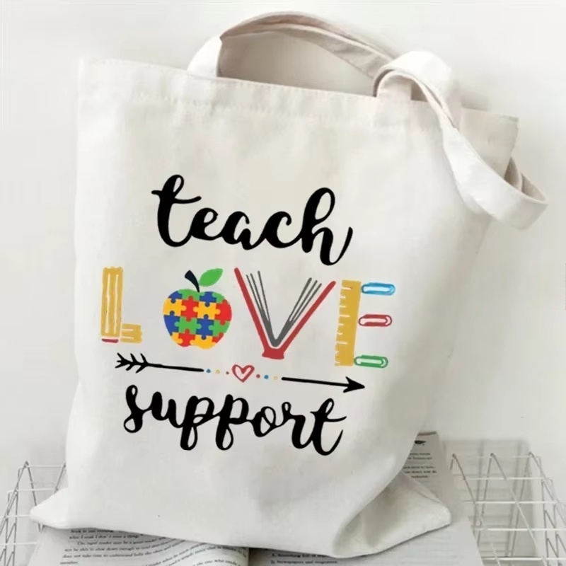 Dames canvas schoudertas Teach - Tote Bag Canvas Print recensie en prijs