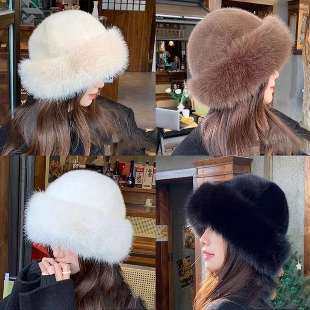 Dames pluizig bont emmerhoed p - Bucket Hat Embroidered recensie en prijs