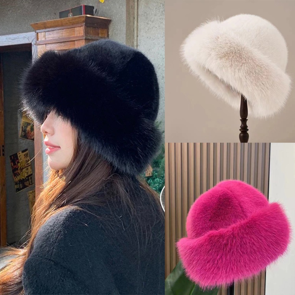 Dames pluizig bont emmerhoed p - Bucket Hat Embroidered recensie en prijs