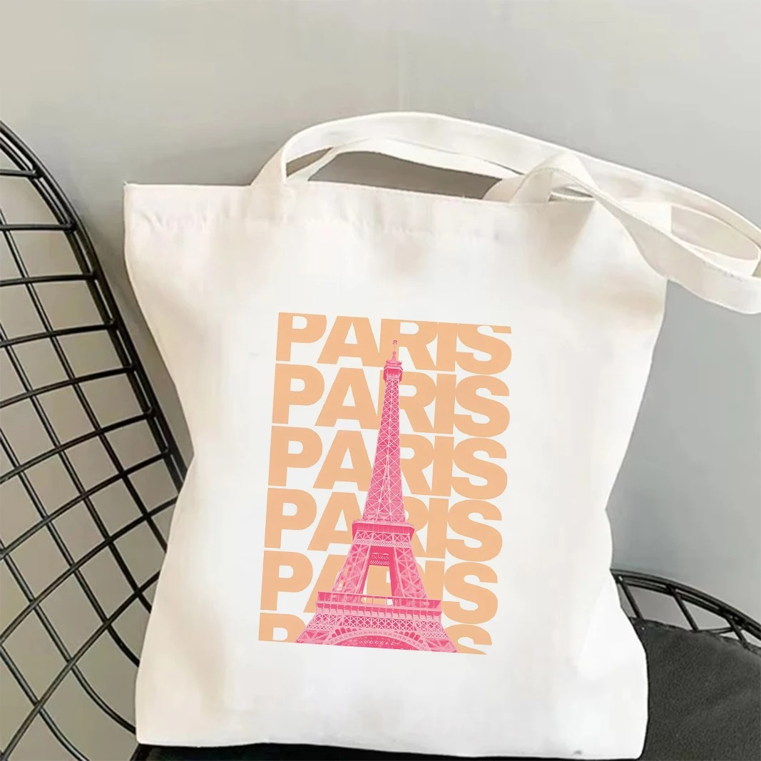 Chicago London Eiffeltoren gra - Tote Bag Canvas Print recensie en prijs