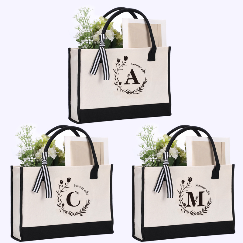 Leren draagtas met letterprint - Tote Bag Canvas Print recensie en prijs