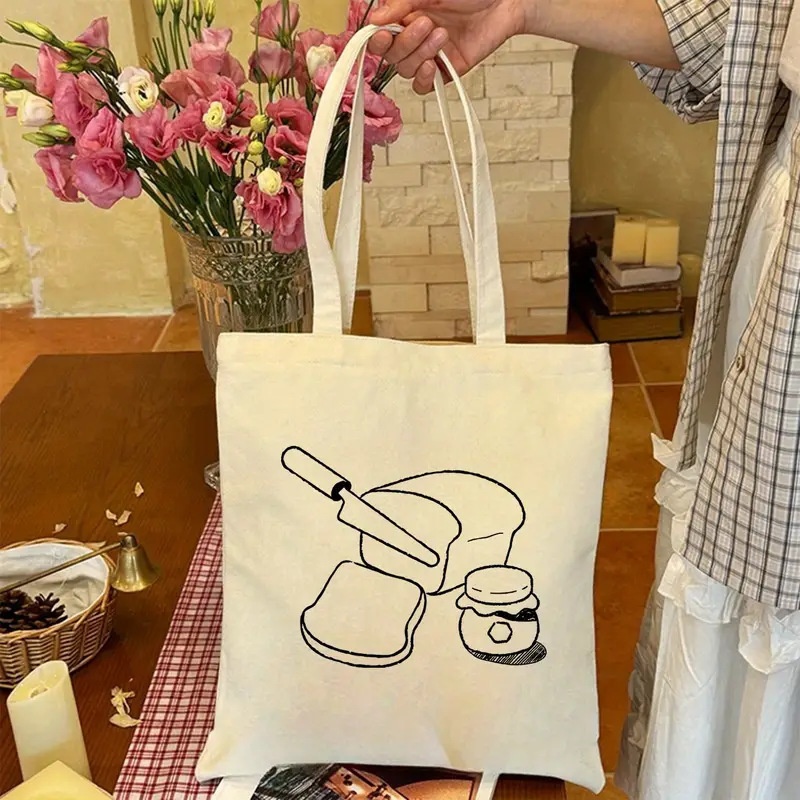 Bread Jam Line Art Canvas Tote - Tote Bag Canvas Print recensie en prijs