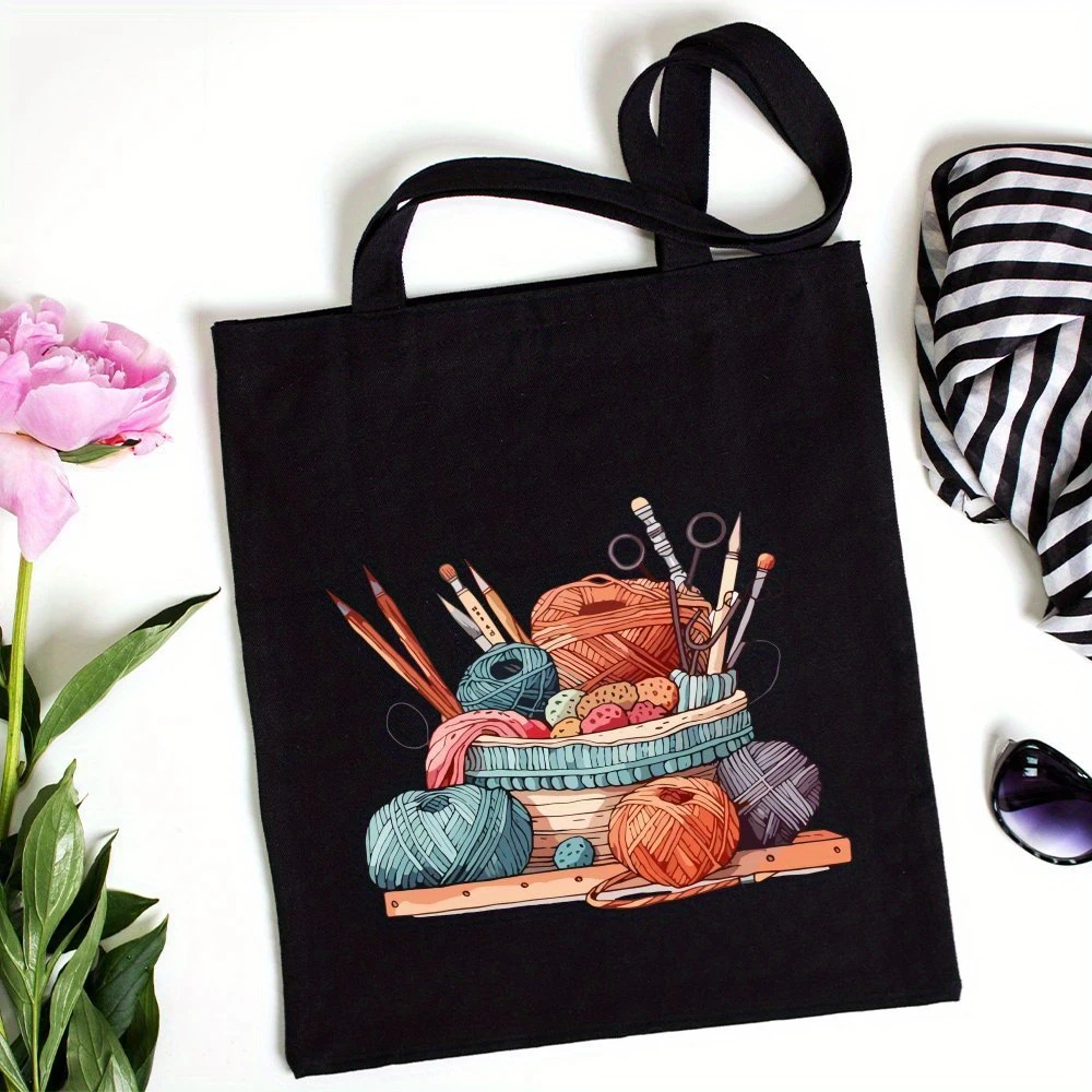 Klassieke wollen bal gebreide  - Tote Bag Canvas Print recensie en prijs