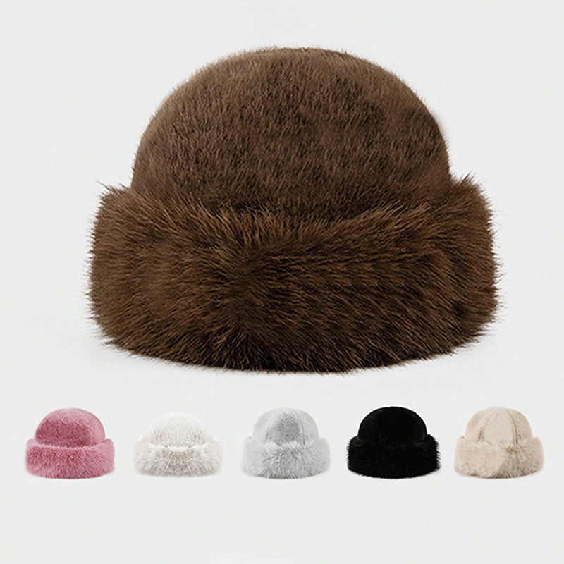 Dames Fuzzy Brede Rand Imitati - Bucket Hat Embroidered recensie en prijs