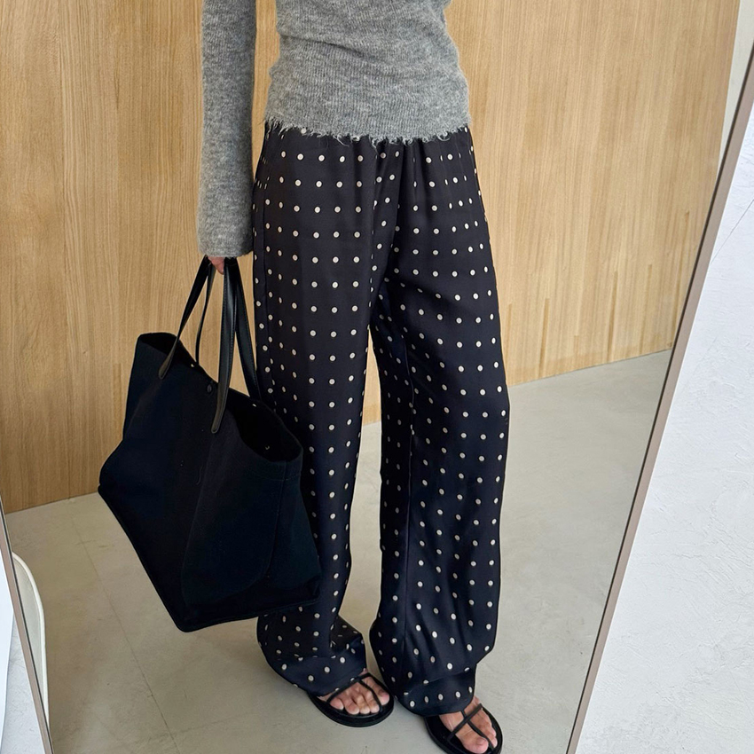 Casual zwarte lange stippenbro - Street Fashion Fall 2025 recensie en prijs