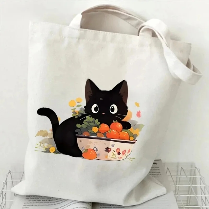 Kat en boek canvas handtas Dam - Tote Bag Canvas Print recensie en prijs