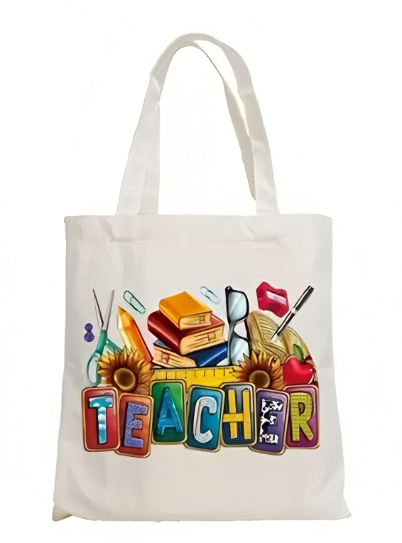 Kleurblok-lerarenbrief met sch - Tote Bag Canvas Print recensie en prijs