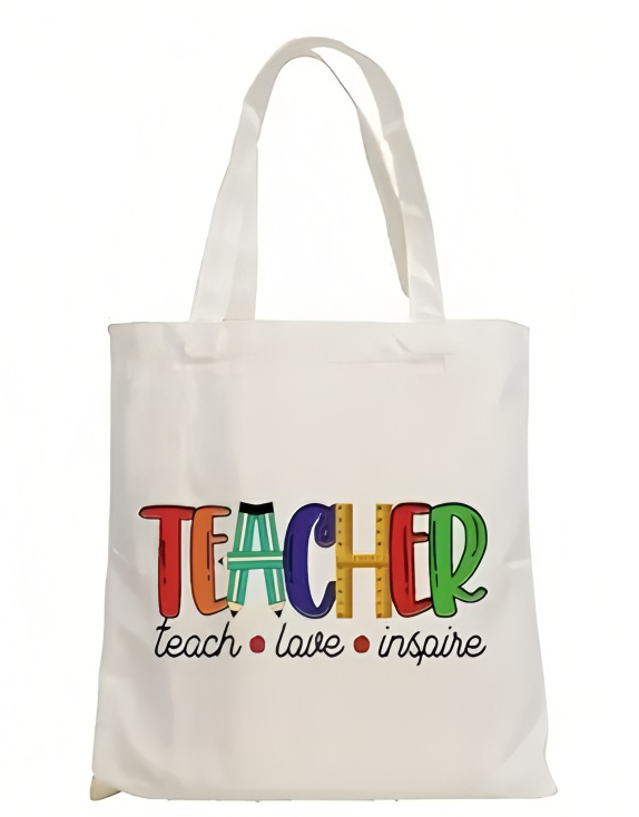 Kleurblok-lerarenbrief met sch - Tote Bag Canvas Print recensie en prijs