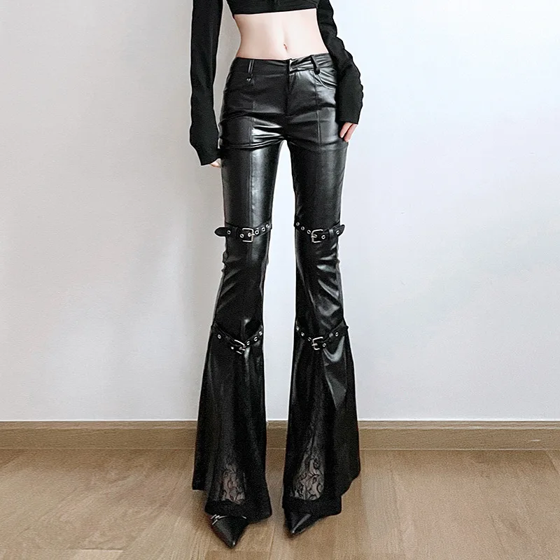 Dames PU lederen flare broek,  - Street Fashion Female recensie en prijs