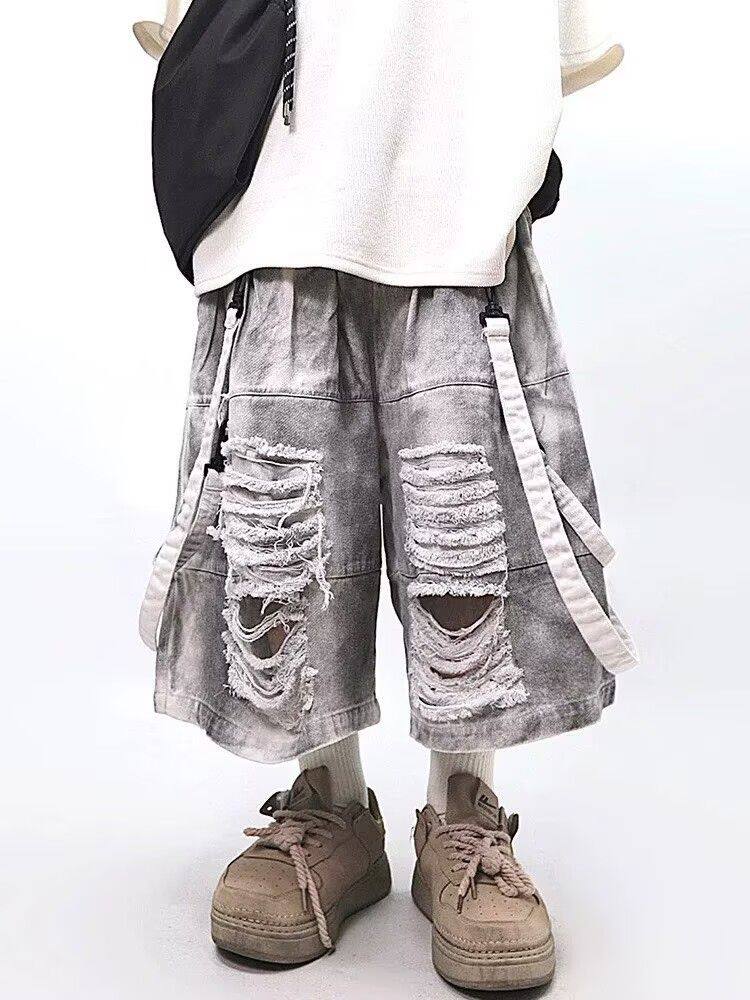 Retro hiphop heren gescheurde  - Street Fashion Hip Hop recensie en prijs