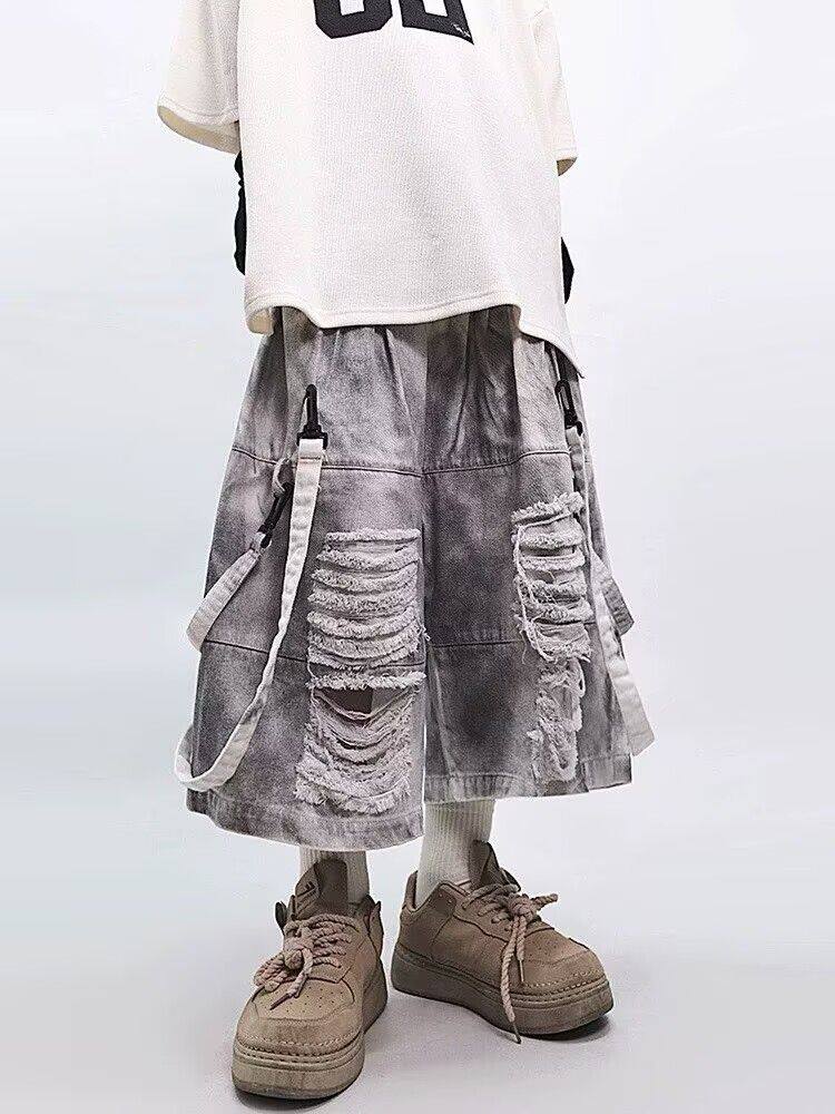 Retro hiphop heren gescheurde  - Street Fashion Hip Hop recensie en prijs