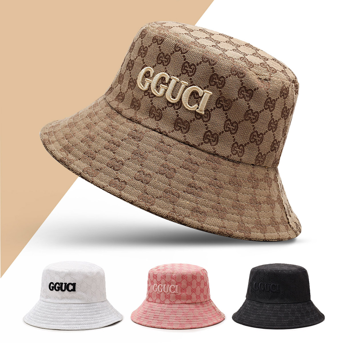 Unisex zwart-wit geborduurde l - Bucket Hat Embroidered recensie en prijs